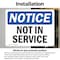 Signmission Not In Service, 7 in W x Rectangle, Vinyl Decal OS-2PACK-NS-D-57-L-15185 - alternate 2